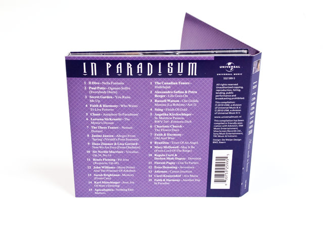 Achterkant CD digipack In Paradisum